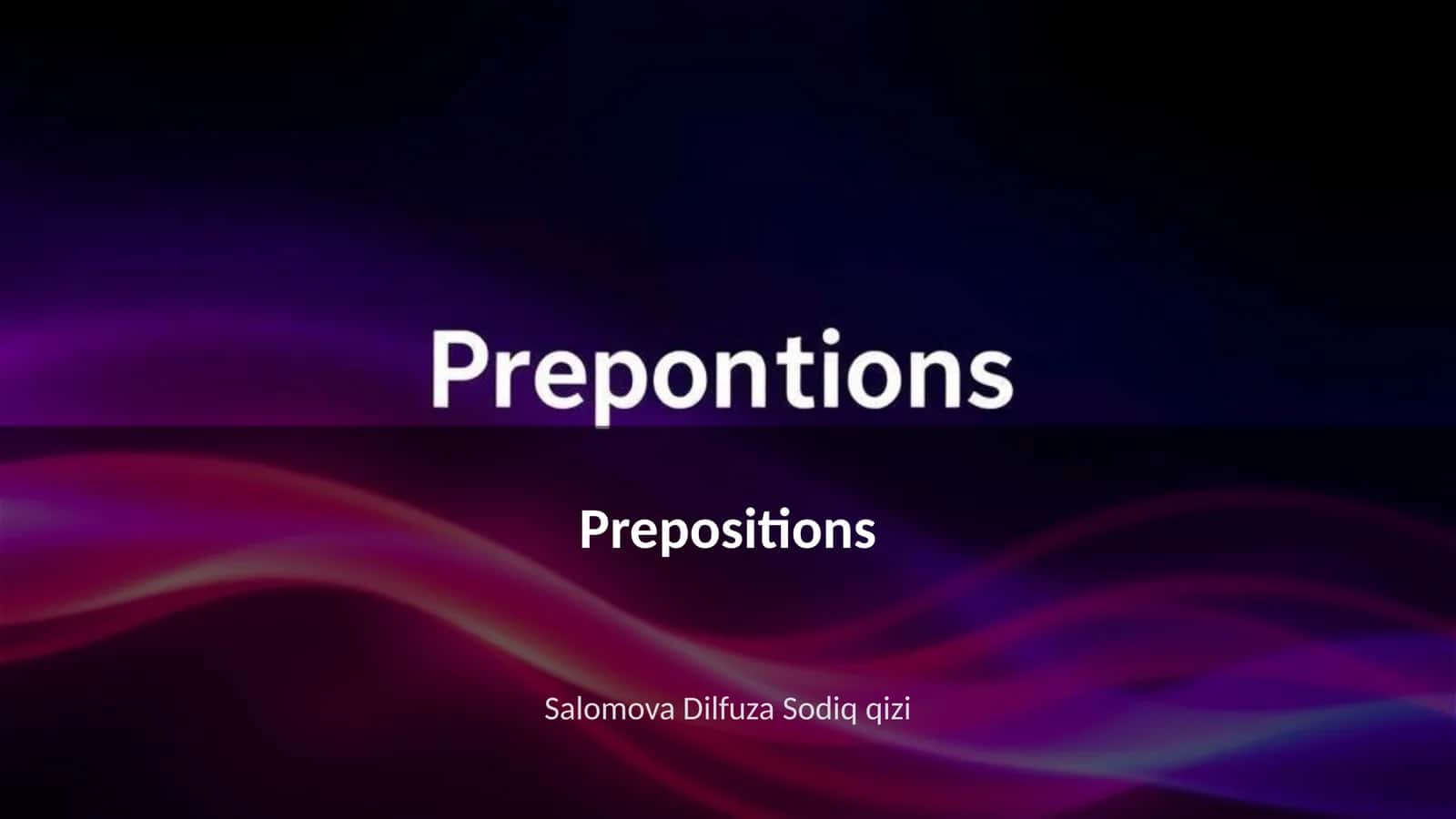 Prepositions 1