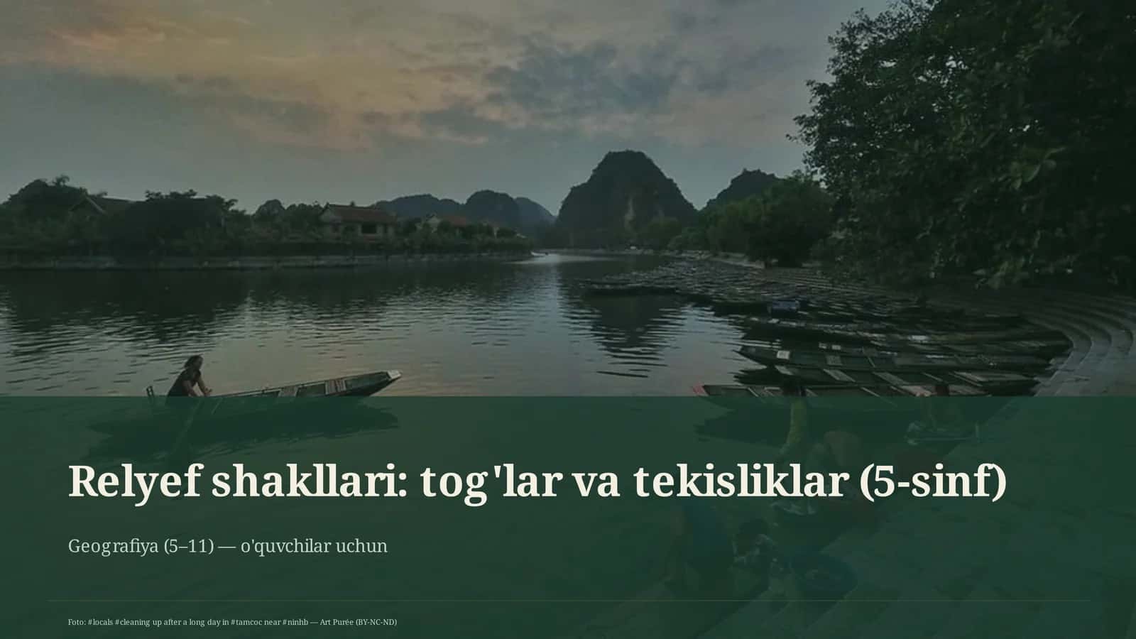 Relyef shakllari: tog'lar va tekisliklar (5-sinf) 1