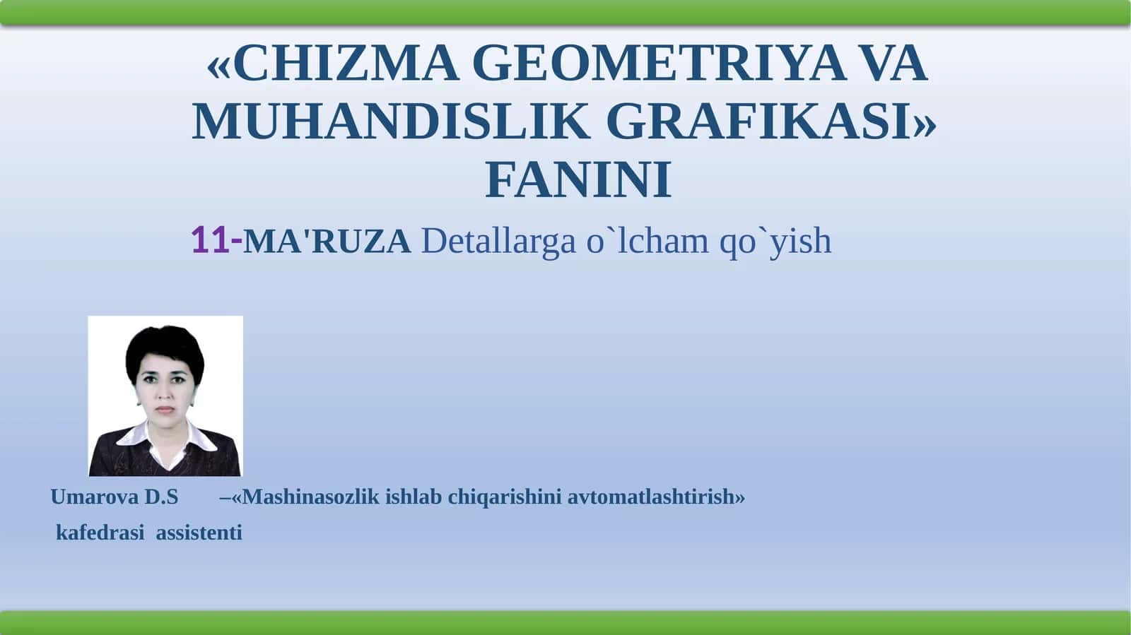 Detallarga oʻlcham qoʻyish 1