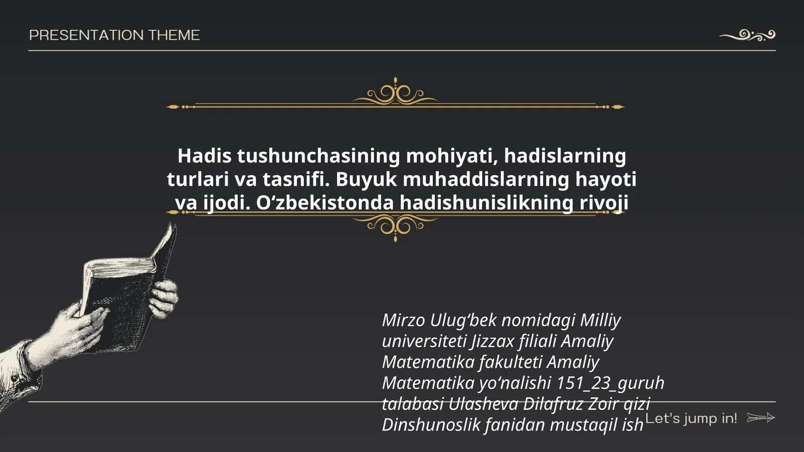 Hadis tushunchasining mohiyati 1
