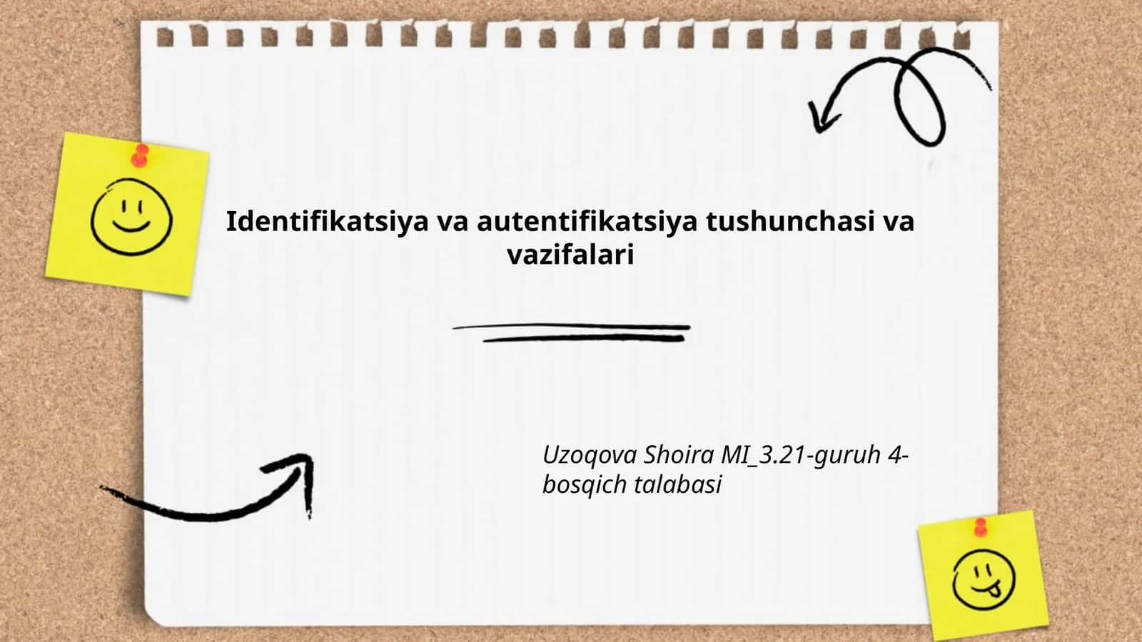 Identifikatsiya va autentifikatsiya tushunchasi va vazifalari 1