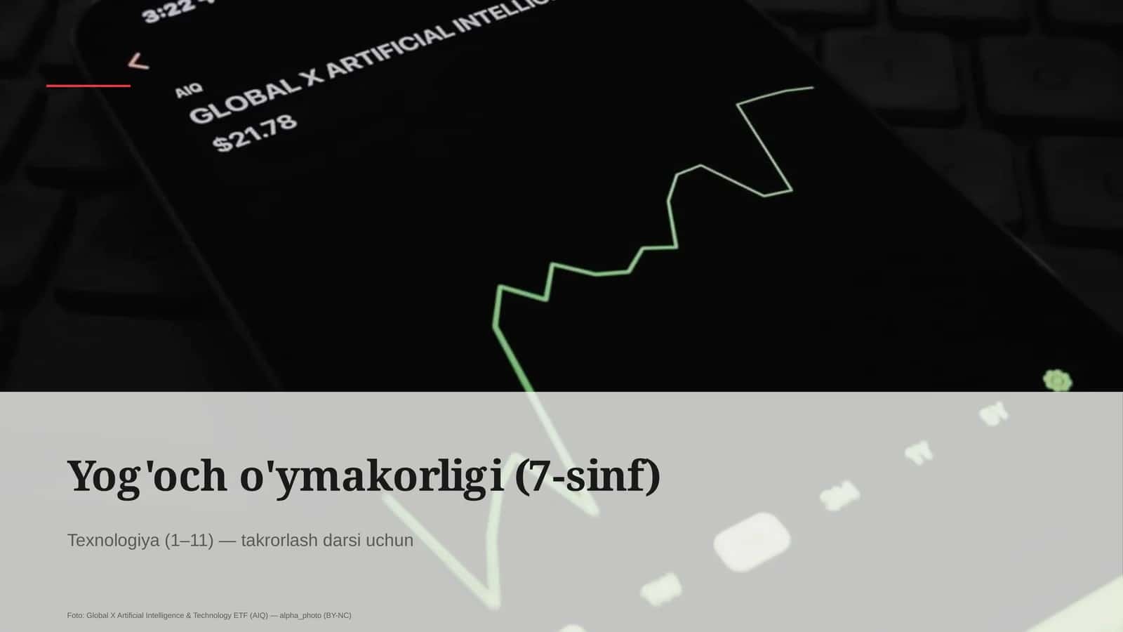 Yog'och o'ymakorligi (7-sinf) 1