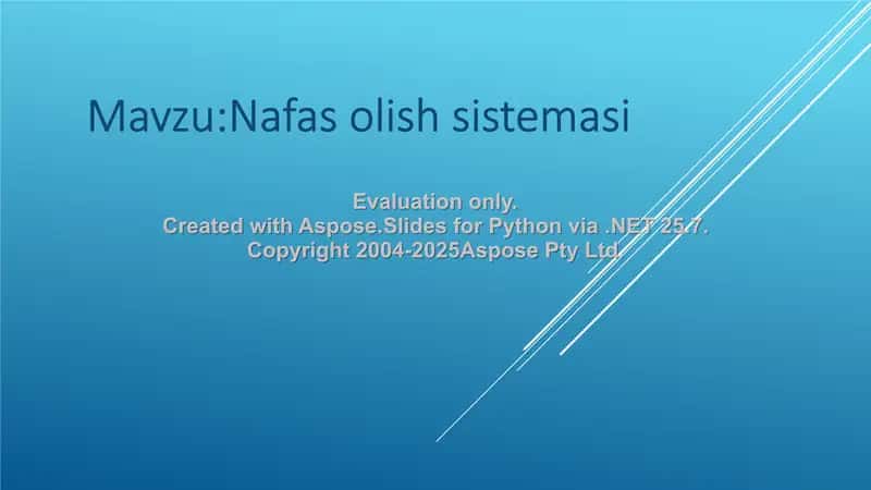 Nafas olish sistemasi 1