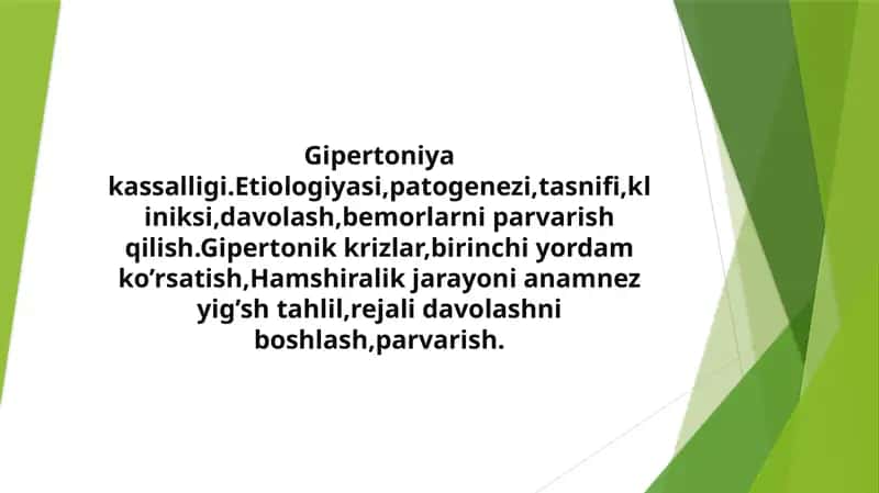Gipertoniya kassalligi 1