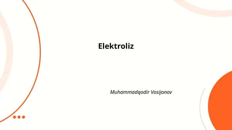 Elektroliz 1