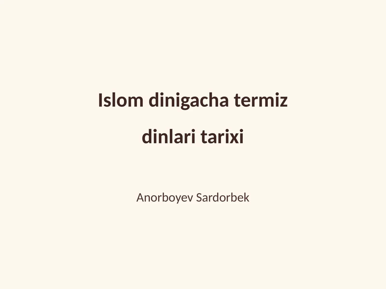 Islom dinigacha termiz dinlari tarixi 1
