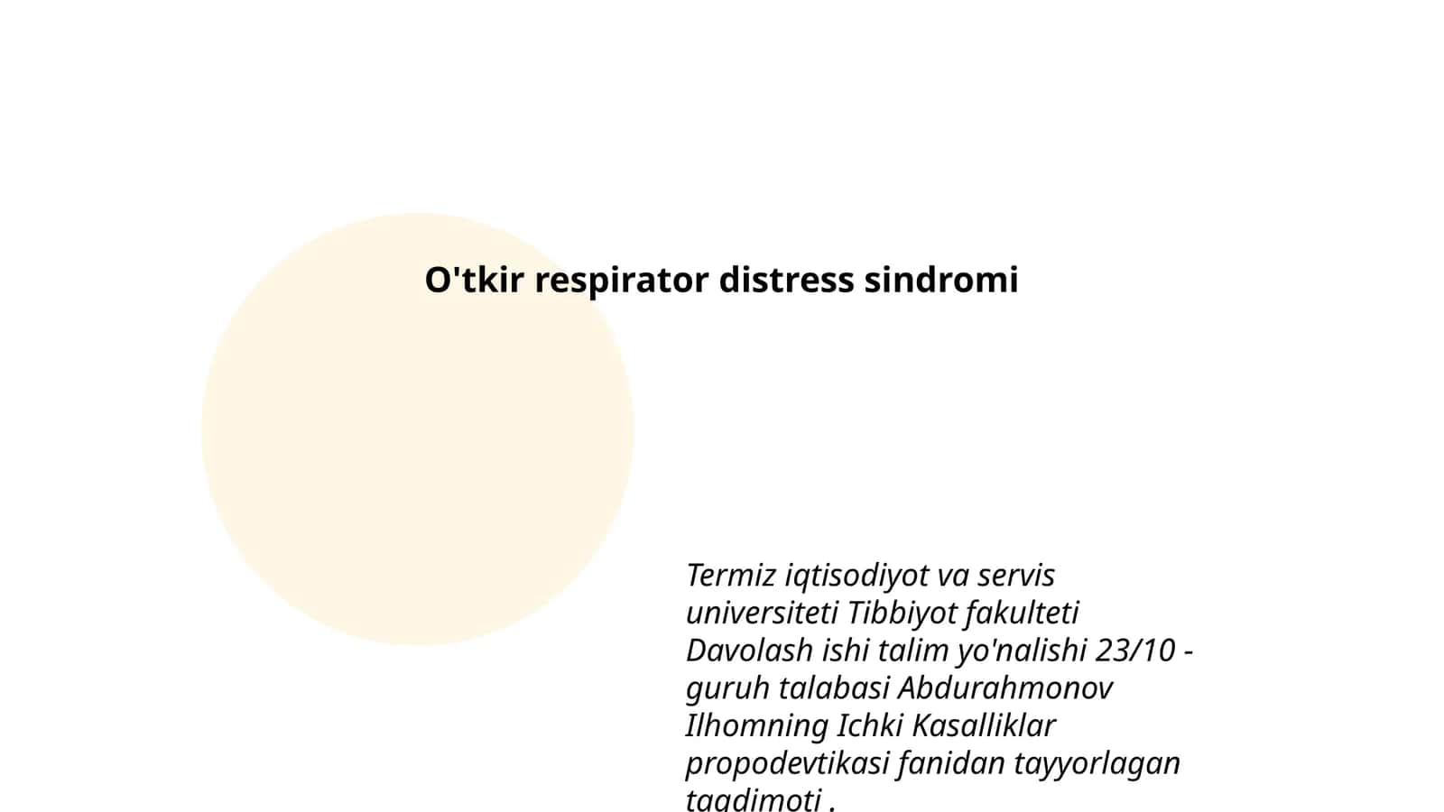 O'tkir respirator distress sindromi 1