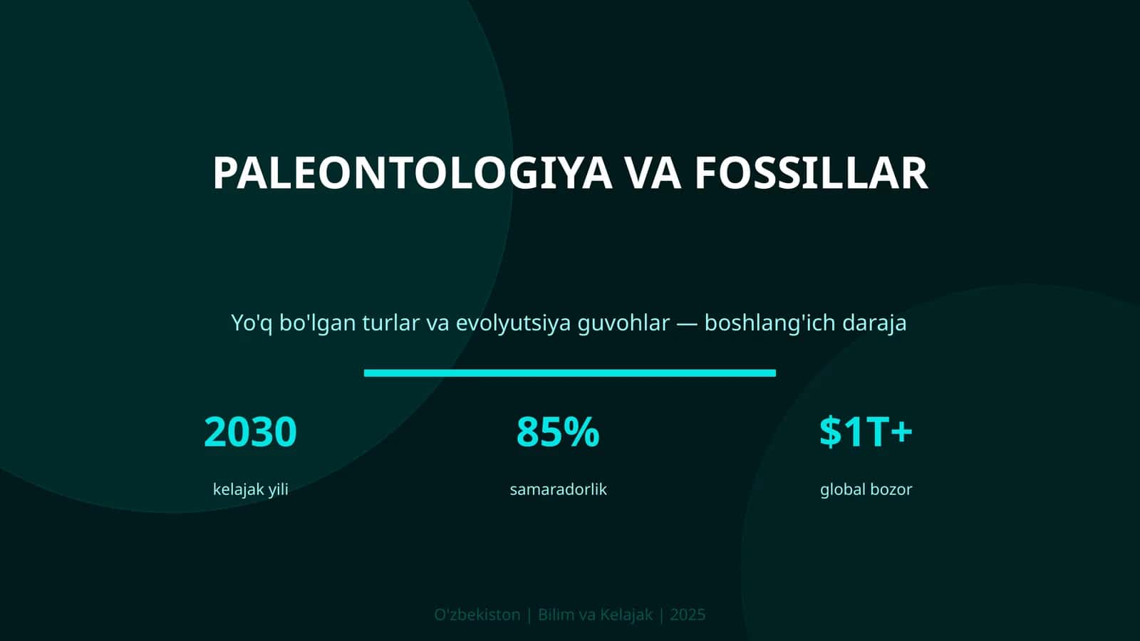 PALEONTOLOGIYA VA FOSSILLAR 1