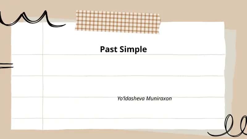 Past Simple 1