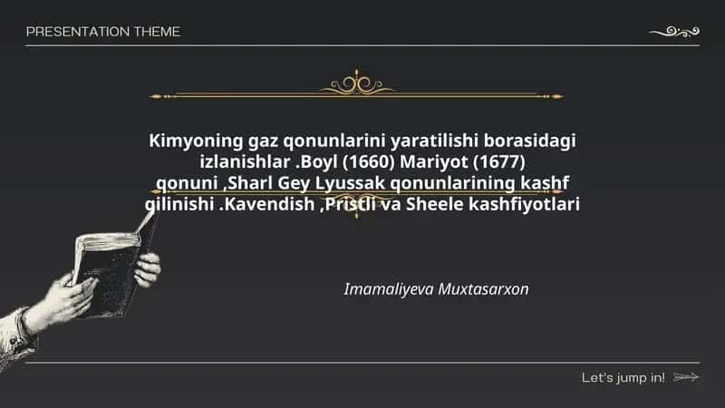 Kimyoning gaz qonunlarini yaratilishi 1