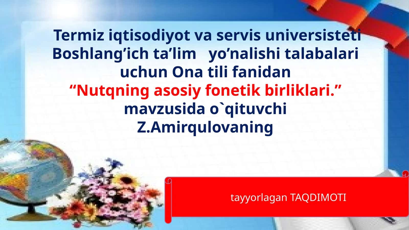 Nutqning asosiy fonetik birliklari 1