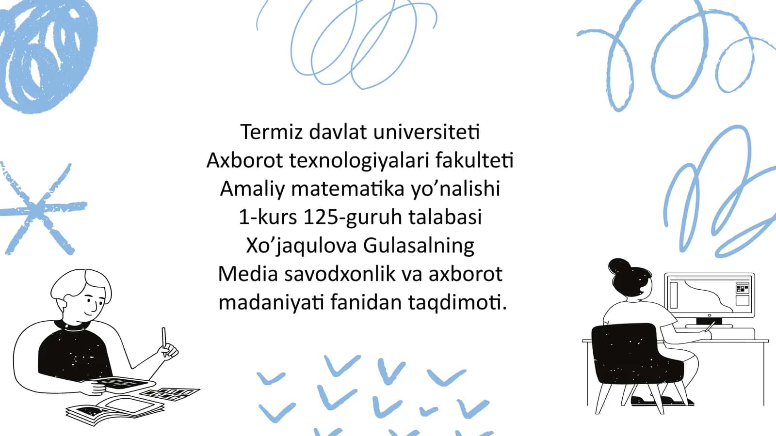 Media savodxonlik va axborotmadaniyati fanidan taqdimoti 1