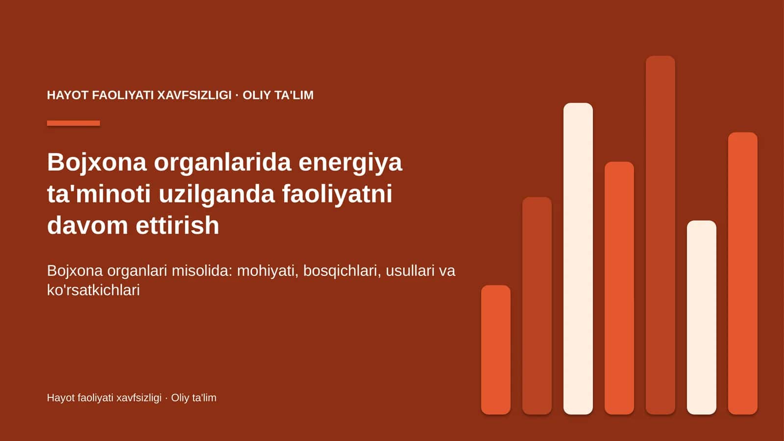Bojxona organlarida energiya ta'minoti uzilganda faoliyatni davom ettirish 1