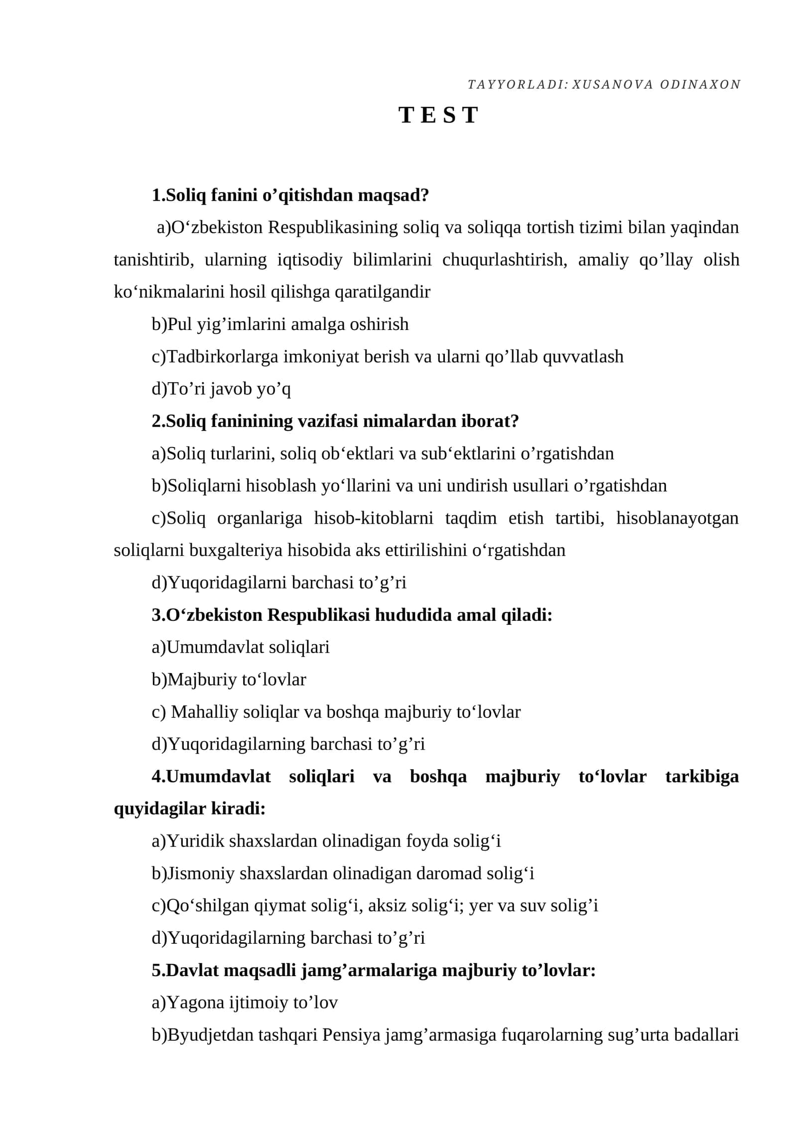 Soliq fanlari 1