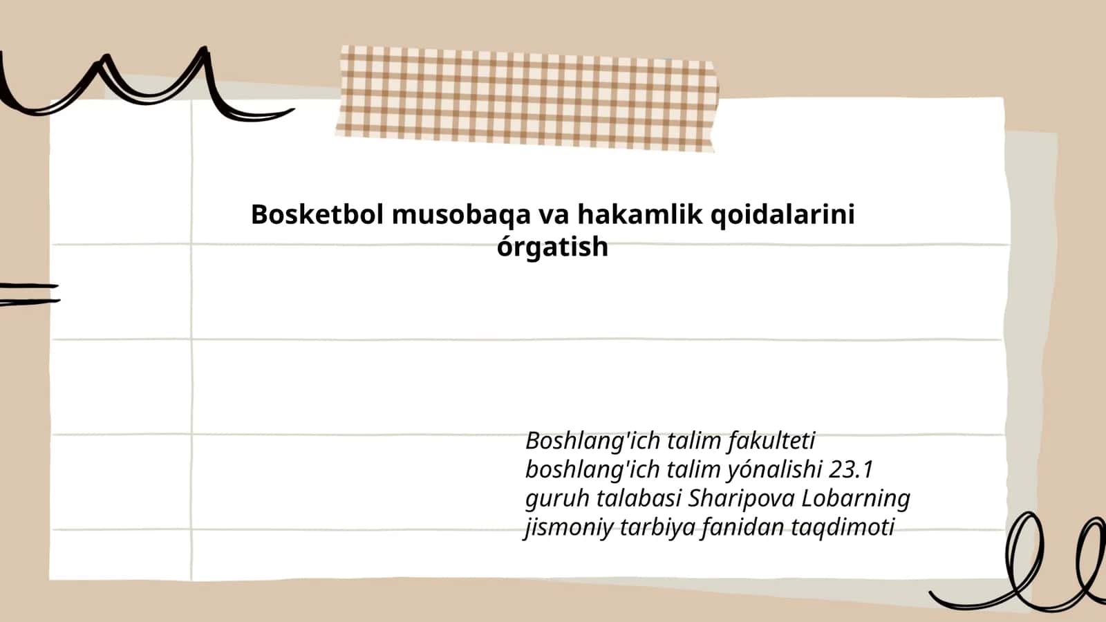 Bosketbol musobaqa va hakamlik qoidalarini órgatish 1