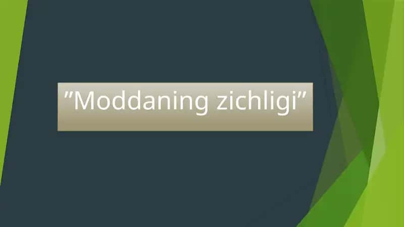 Moddaningzichligi 1