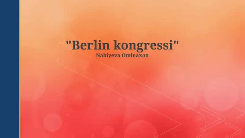 Berlin kongressi 1