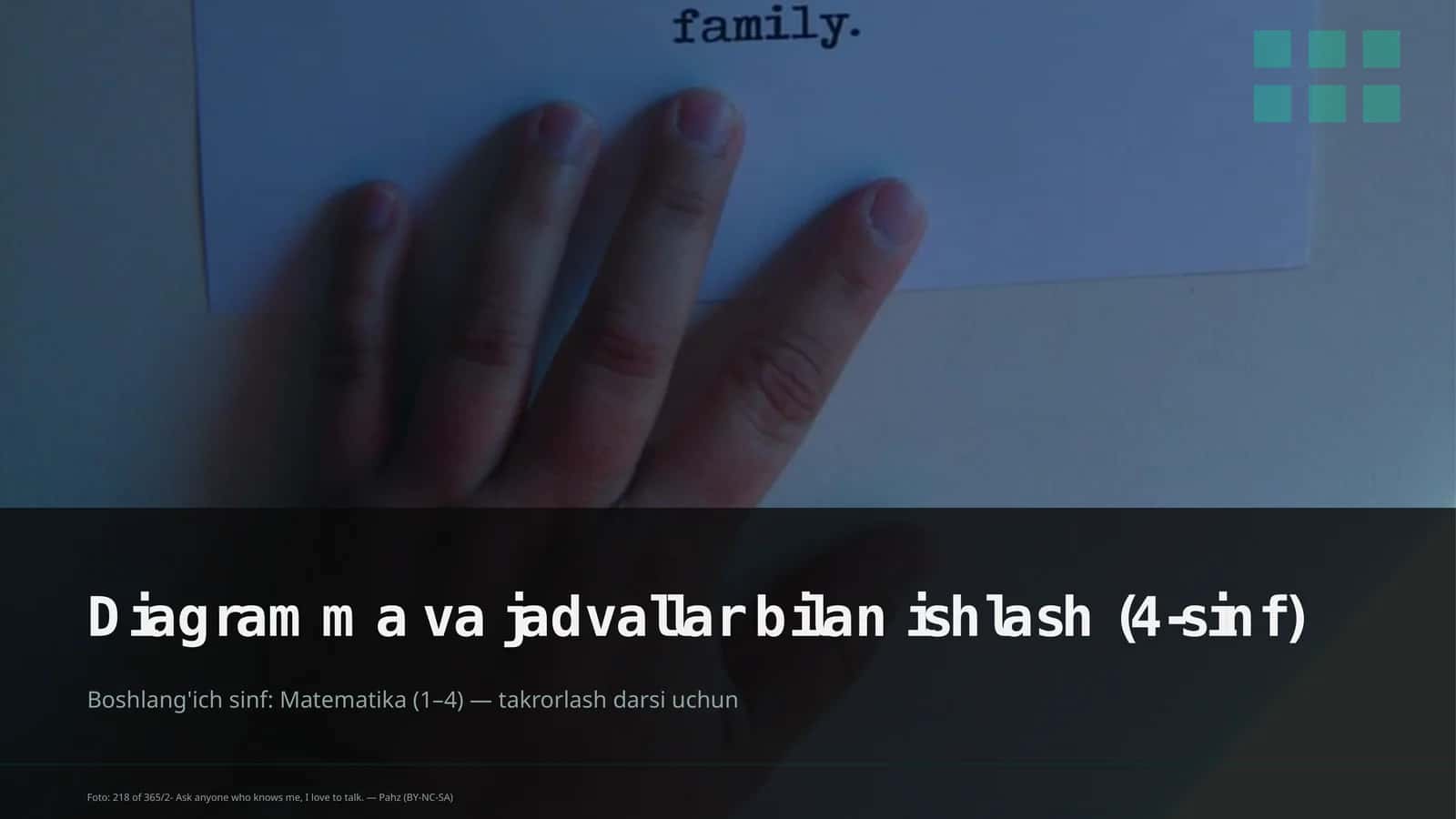 Diagramma va jadvallar bilan ishlash (4-sinf) 1