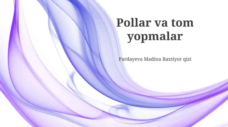 Ustunlar va Tomlar: Turlari va Materiallari 1