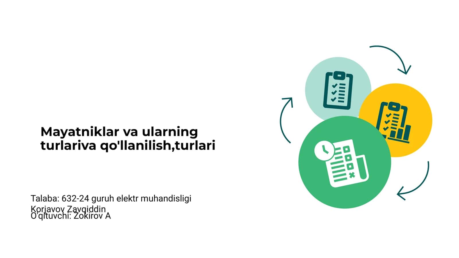 Mayatniklar va ularning turlari 1