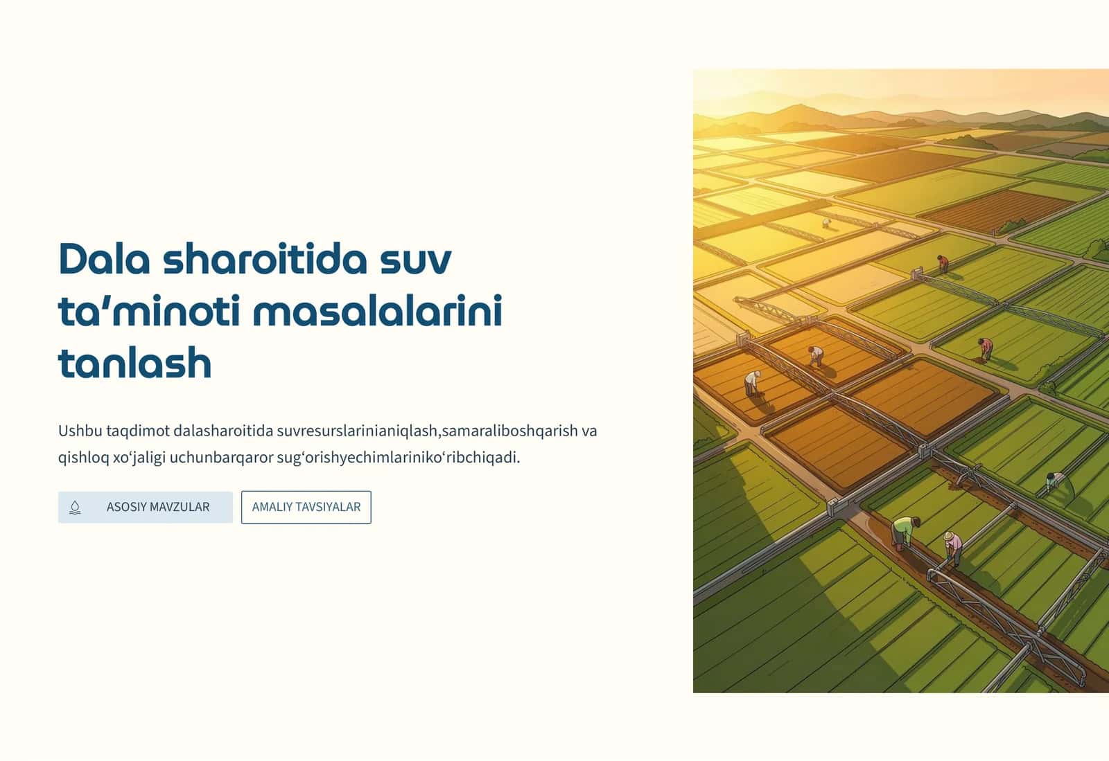 Dala sharoitida suv taminoti 1