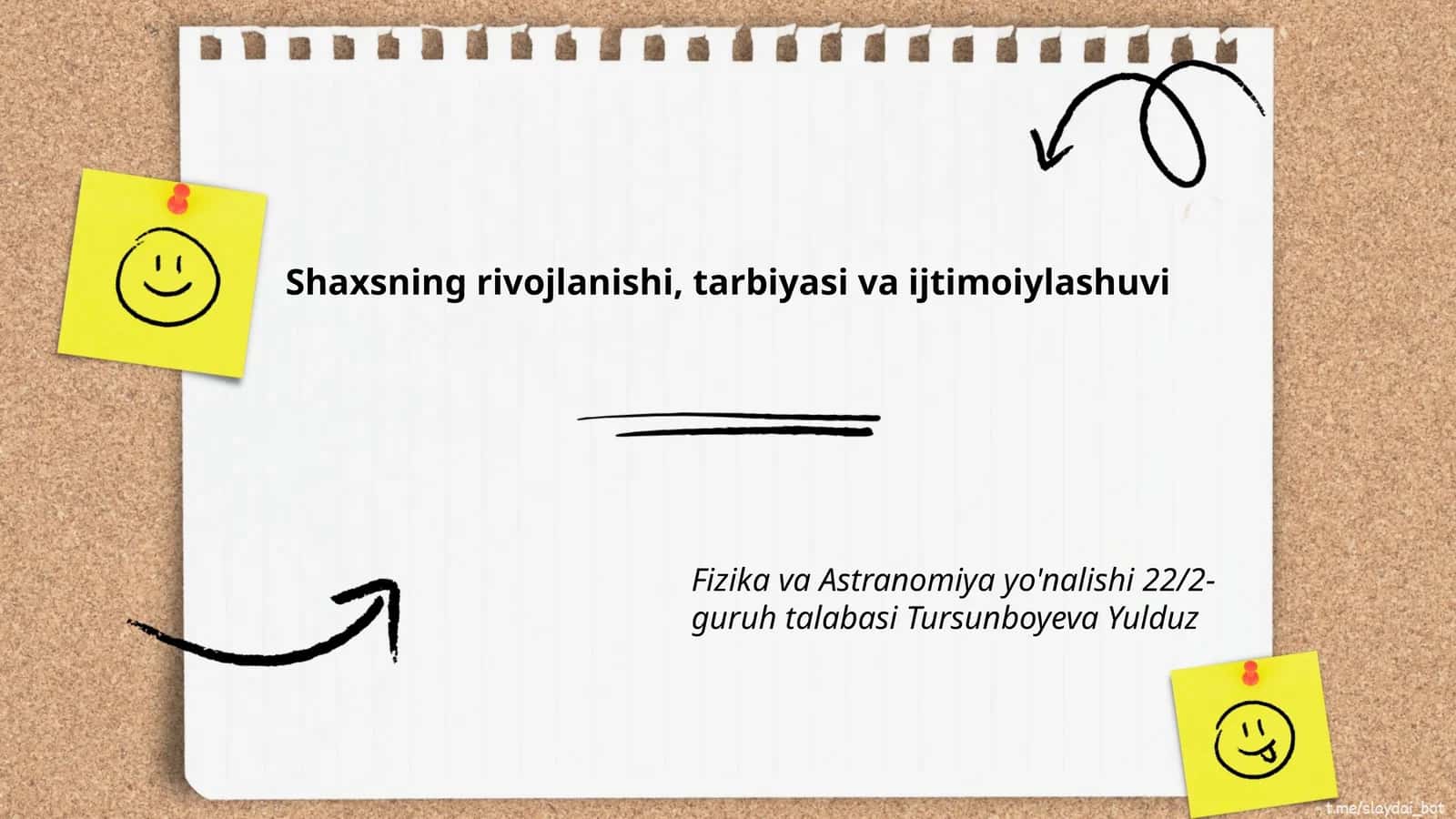 Shaxsning rivojlanishi, tarbiyasi va ijtimoiylashuvi 1