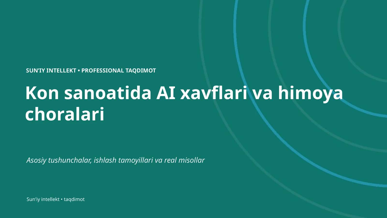 SUNʼIY INTELLEKT • PROFESSIONAL TAQDIMOT 1