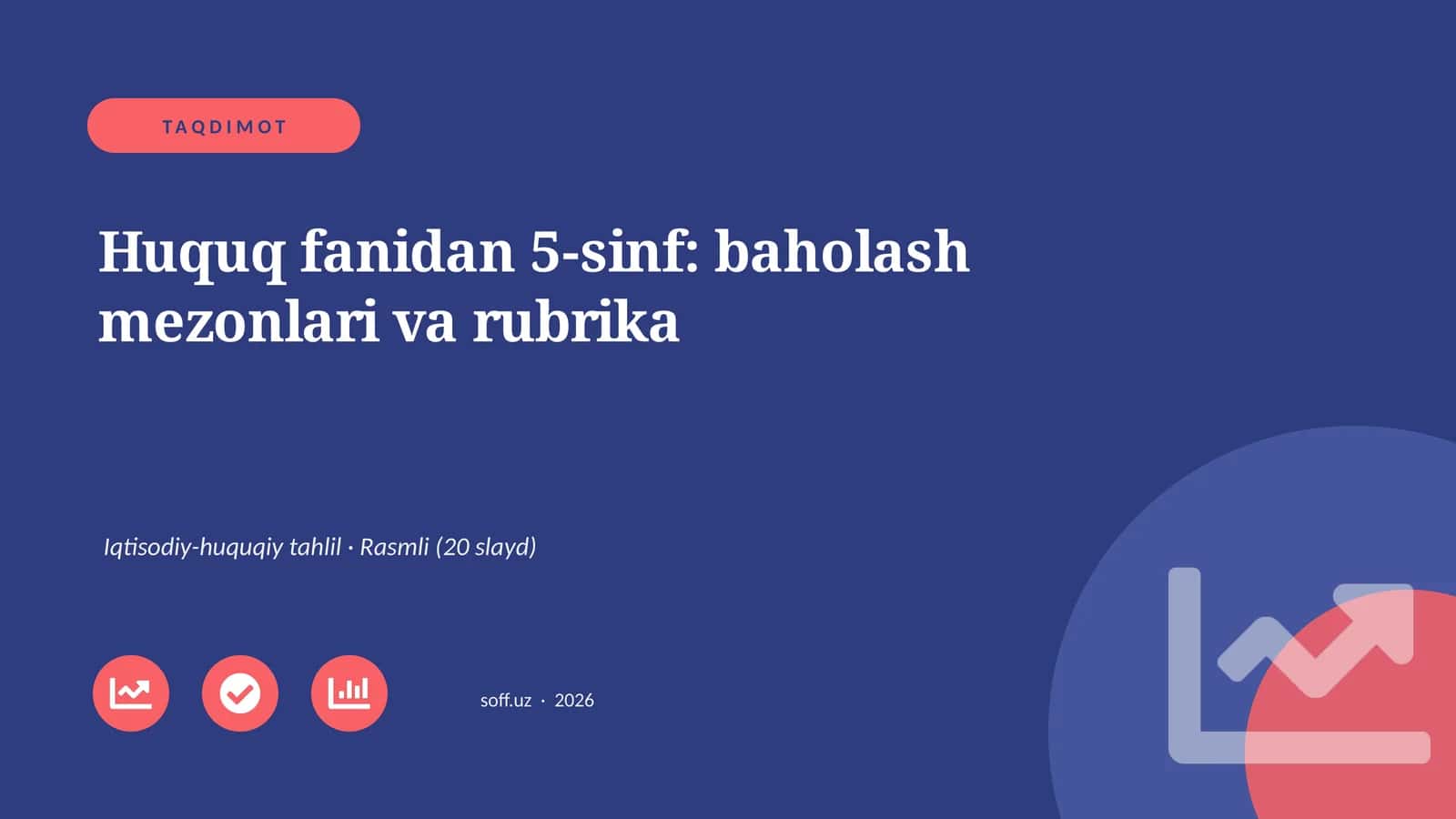 Huquq fanidan 5-sinf: baholash mezonlari va rubrika 1