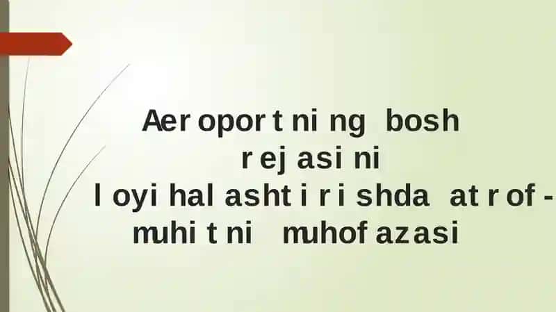 Aeroportning bosh rejasini loyihalashtirish 1