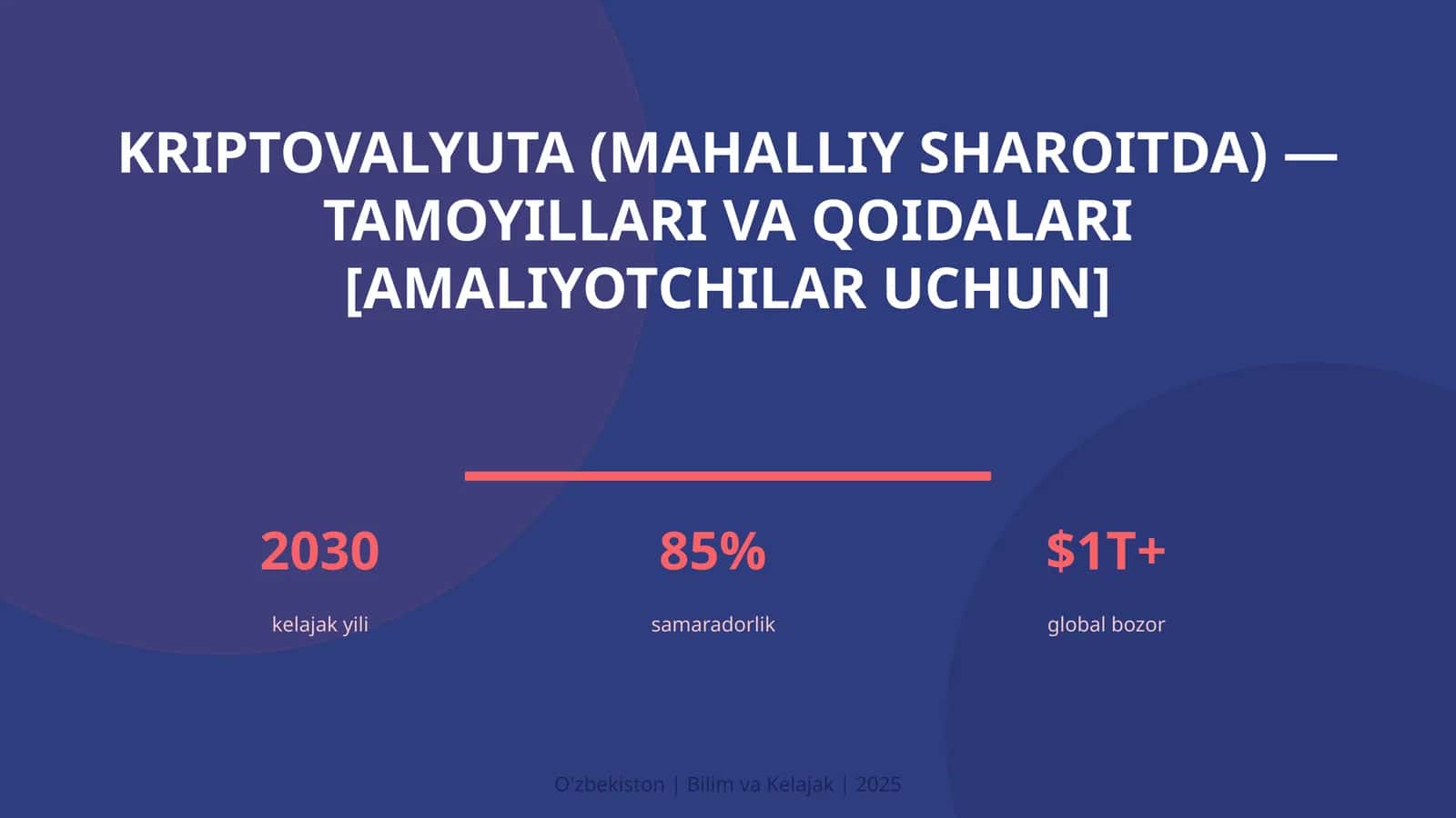 Kriptovalyuta (Mahalliy sharoitda) — Tamoyillari va Qoidalari [Amaliyotchilar uchun] 1