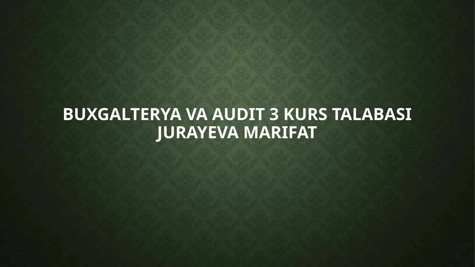 Investitsiyalar hisobi  ✂️ 1