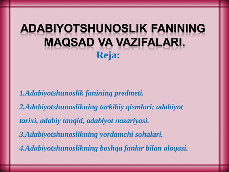 Adabiyotshunoslik 1