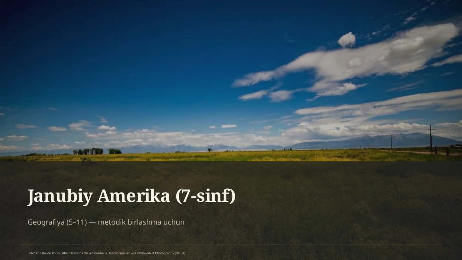 Janubiy Amerika (7-sinf) 1