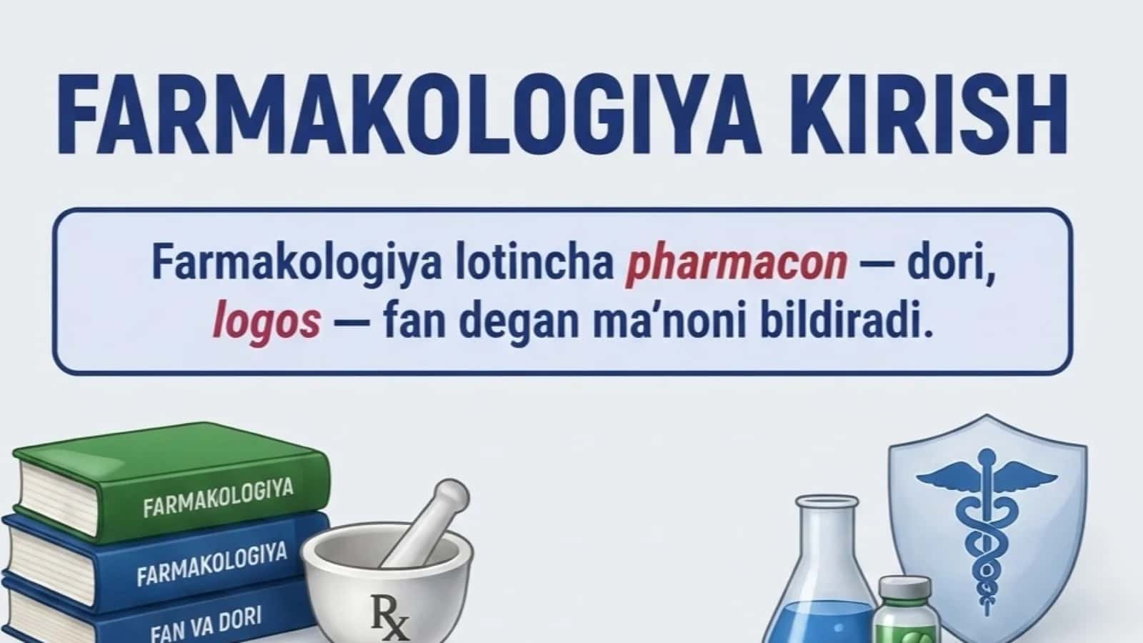 Farmakalogiya kirish. Farmakokinetika. 1