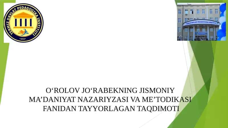 SPORTCHILAR HAYOTI 1