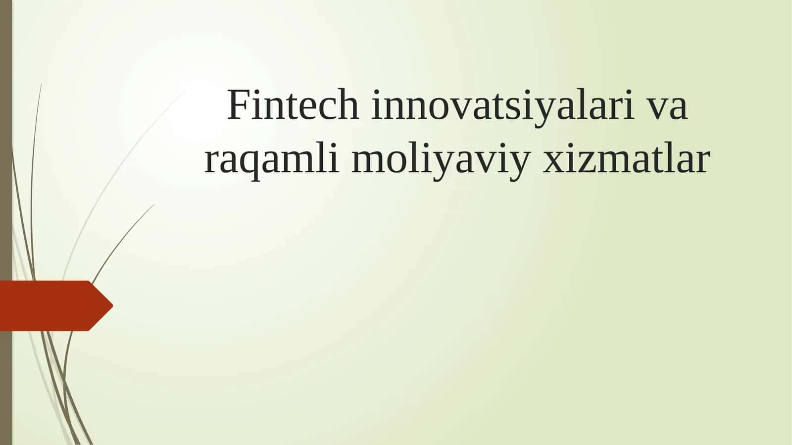Fintech Innovatsiyalari 1