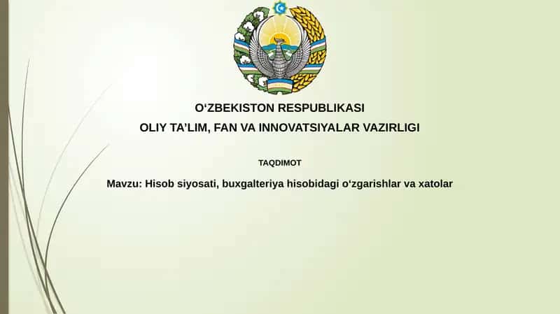 Hisob siyosati 1