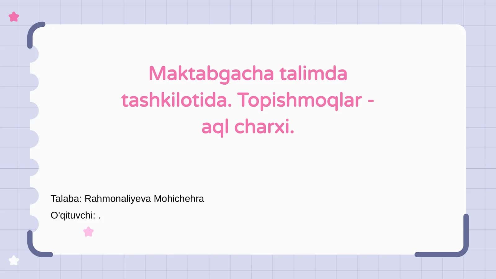 Topishmoqlar - aql charxi 1