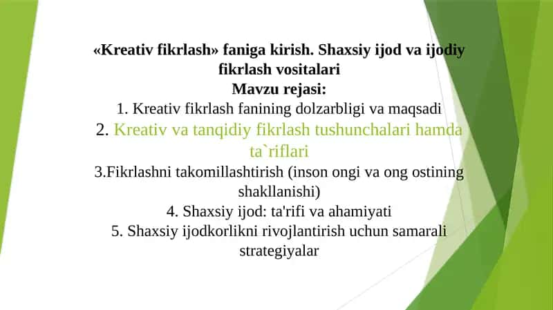 Kreativ fikrlash 1