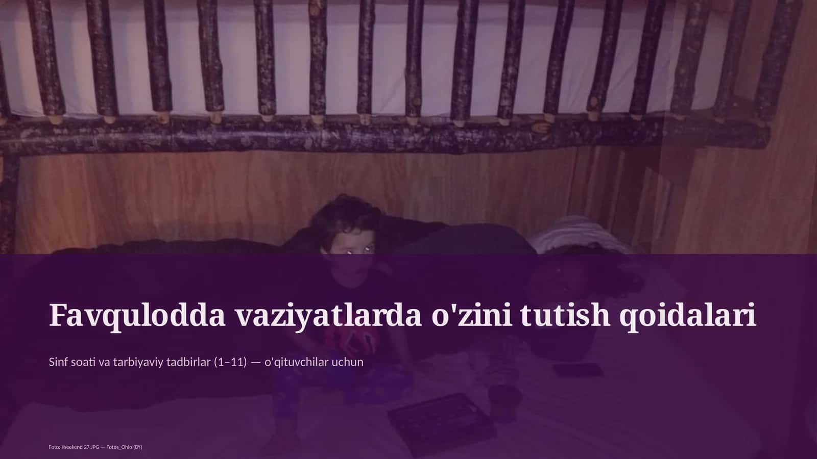 Favqulodda vaziyatlarda o'zini tutish qoidalari 1