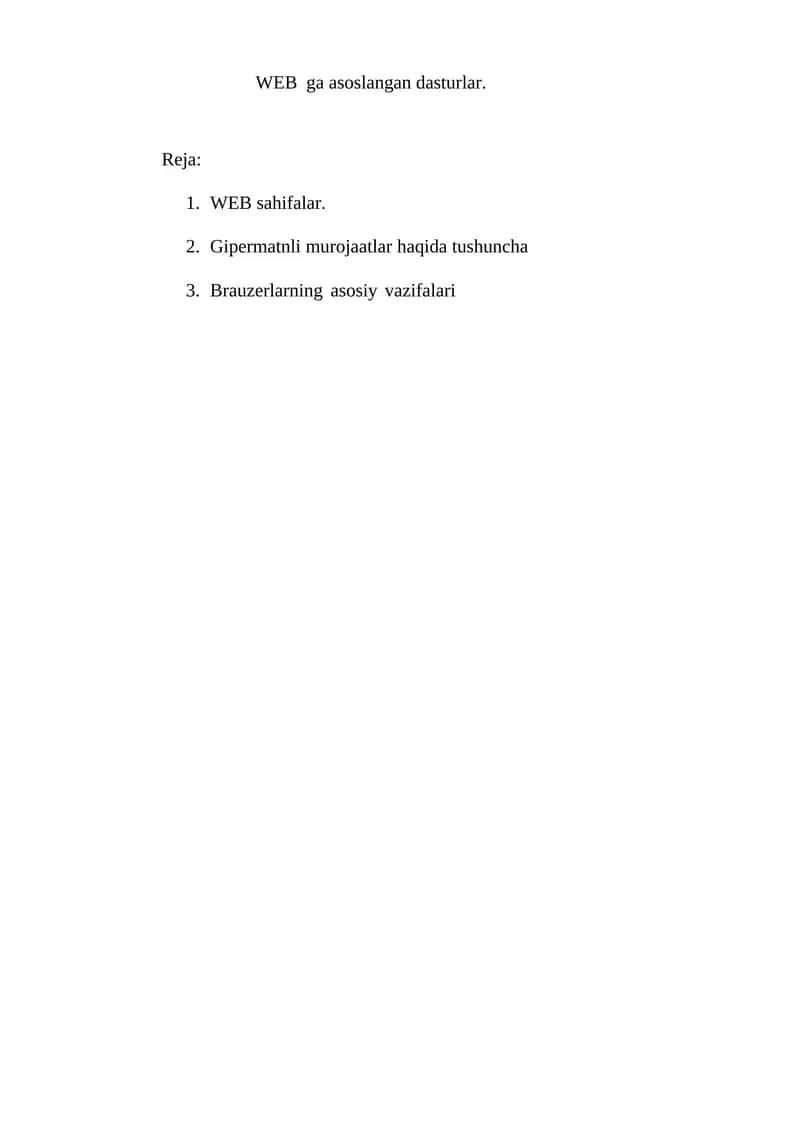 WEB sahifalar 1