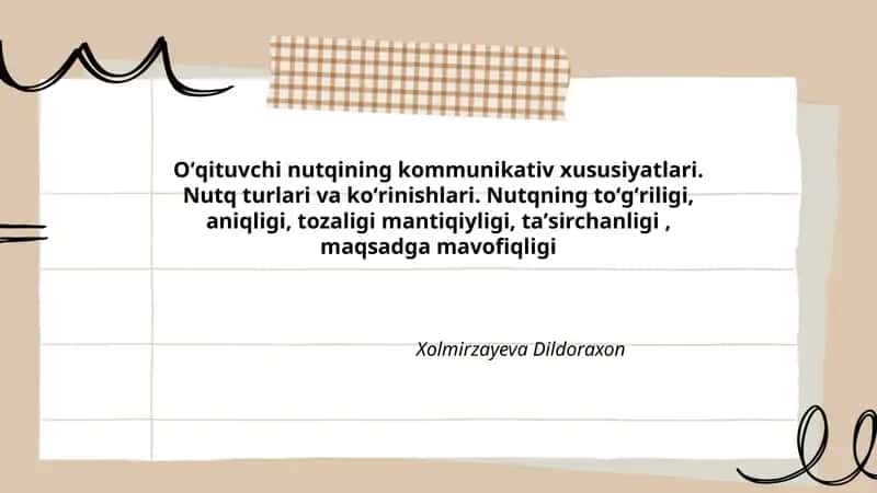 Oʻqituvchi nutqining kommunikativ xususiyatlari 1