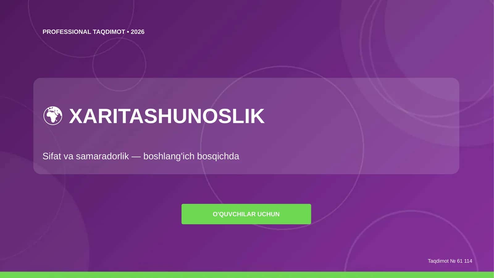 XARITASHUNOSLIK 1