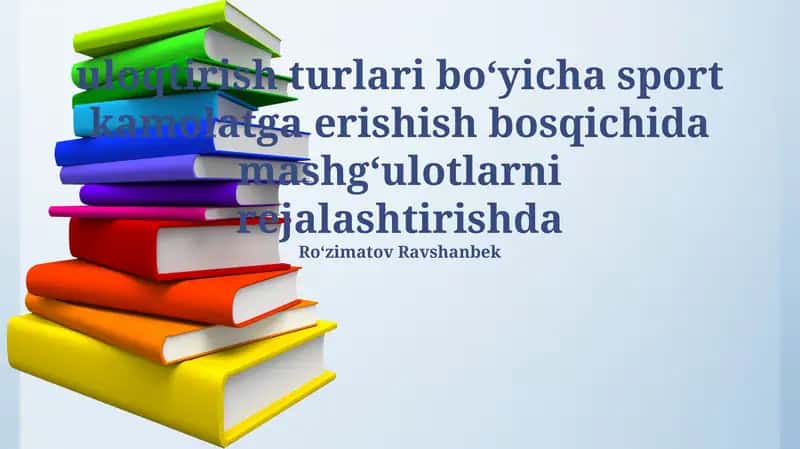 Uloqtirish turlari bo‘yicha sport kamolatga erishish bosqichida mashg‘ulotlarni rejalashtirishda 1