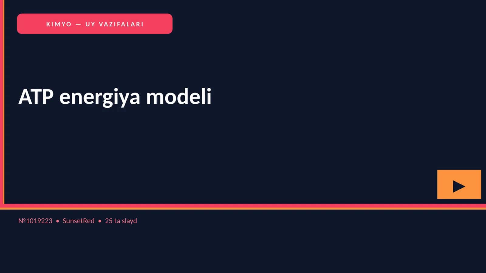KIMYO — UY VAZIFALARI 1