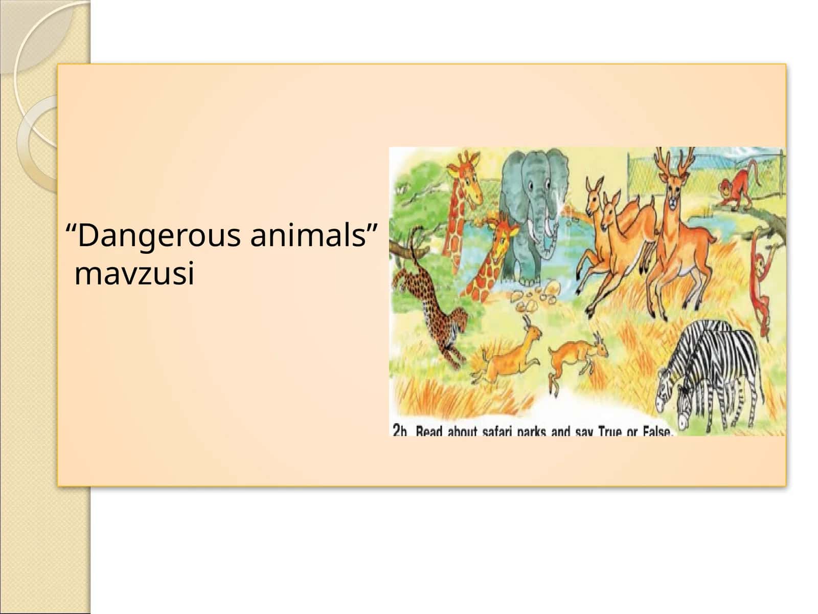 "Dangerous animals"mavzusi 1