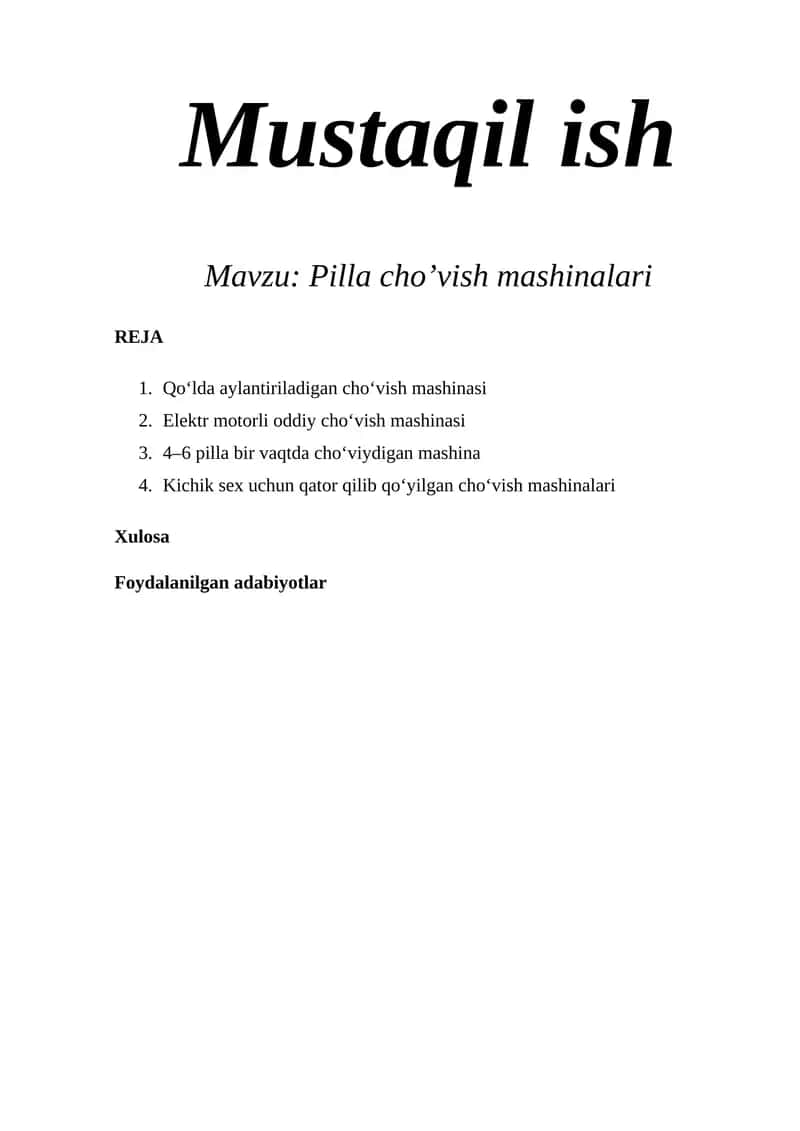 Pilla cho’vish mashinalari 1