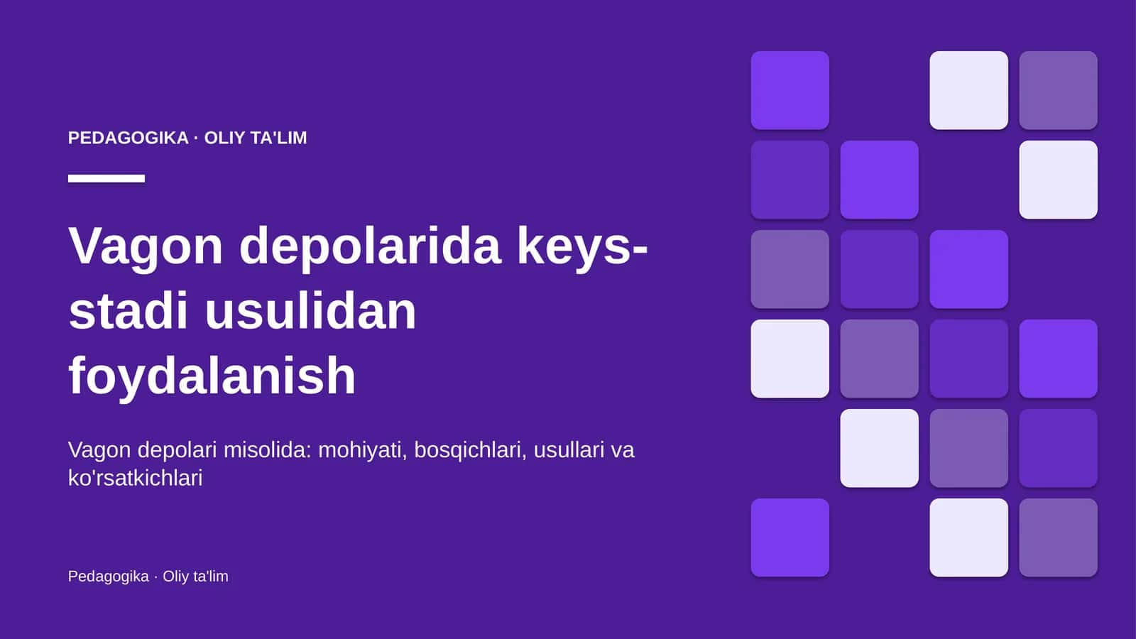 vagon depolarida keys stadi usulidan foydalanish 6791 1