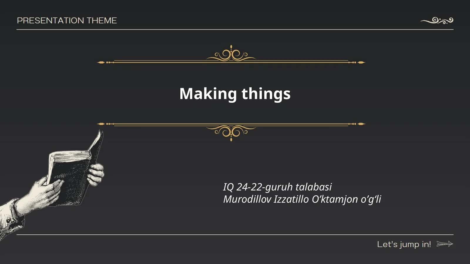 Making things 1