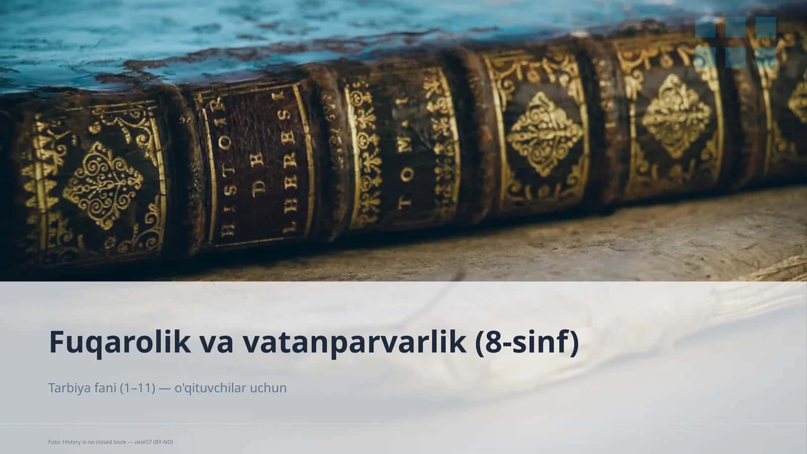 Fuqarolik va vatanparvarlik (8-sinf) Tarbiya fani 1